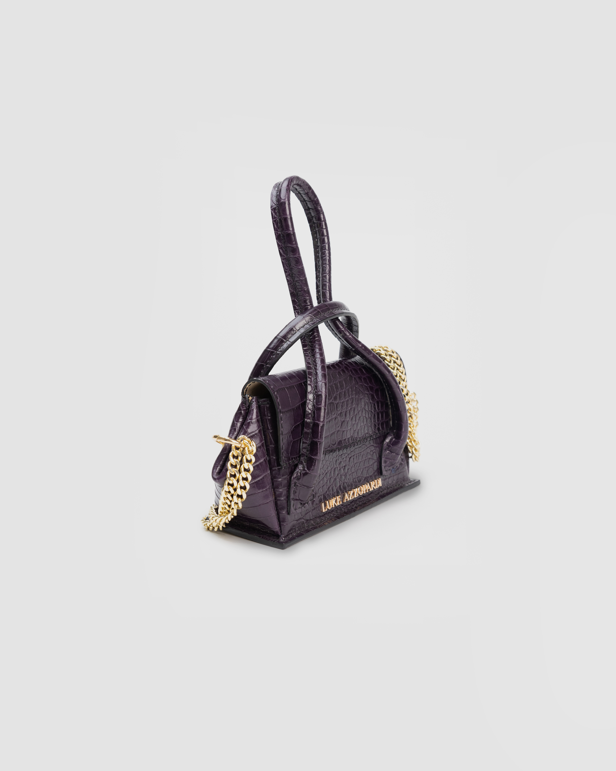 0% Bag: Croco Aubergine