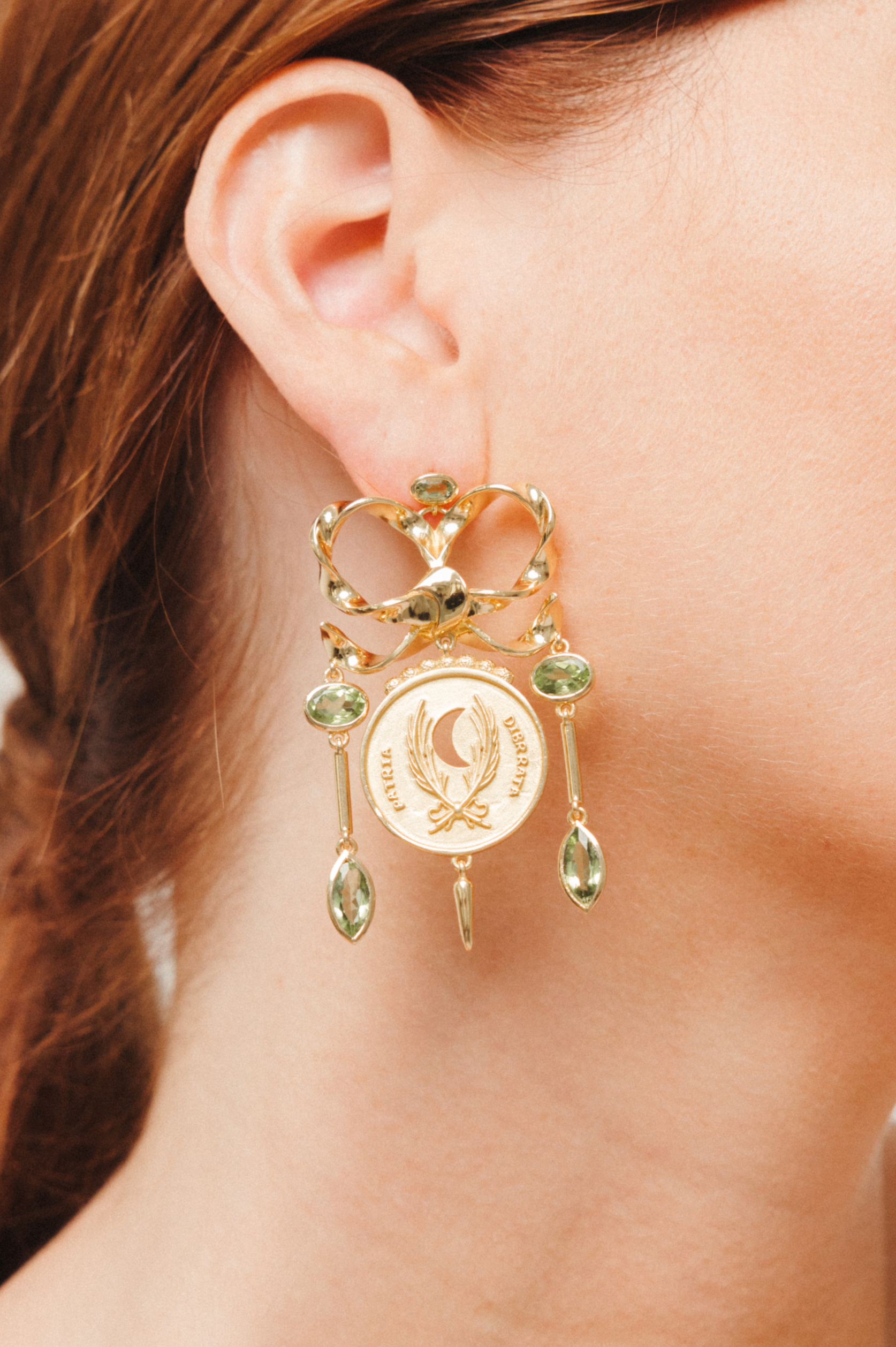 Crescent Coin Earrings